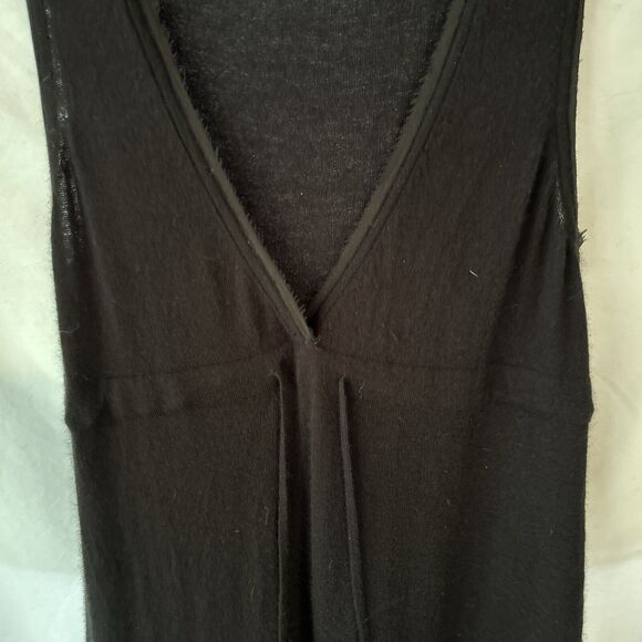 J.Crew Cardigan Set Knit Medium Black Beaded Lambswool Cashmere Angora Glam Punk - Picture 12 of 16